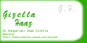 gizella haaz business card